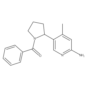[2-(6-amino-4-methyl-3-pyridyl)pyrrolidin-1-yl]-phenyl-methanone Structure