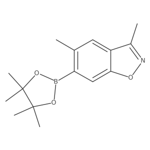 3,5-Dimethyl-6-(4,4,5,5-tetramethyl-1,3,2-dioxaborolan-2-yl)-1,2-benzisoxazole结构式