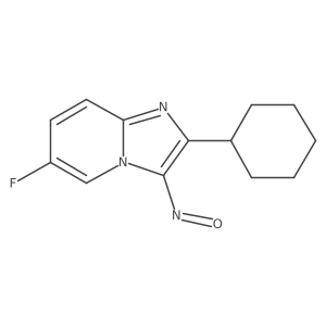 Imidazo[1,2-a]pyridine, 2-cyclohexyl-6-fluoro-3-nitroso- Structure