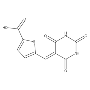 5-(2,4,6-Trioxo-tetrahydro-pyrimidin-5-ylidenemethyl)-thiophene-2-carboxylic acid Structure