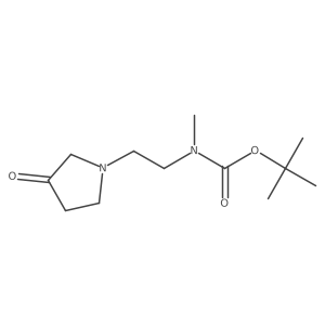 Tert-butyl methyl(2-(3-oxopyrrolidin-1-yl)ethyl)carbamate Structure