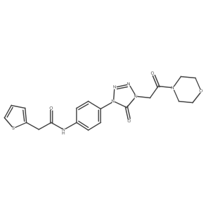 N-(4-(4-(2-morpholino-2-oxoethyl)-5-oxo-4,5-dihydro-1H-tetrazol-1-yl)phenyl)-2-(thiophen-2-yl)acetamide Structure