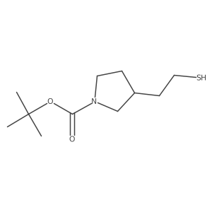 tert-Butyl 3-(2-mercaptoethyl)pyrrolidine-1-carboxylate结构式