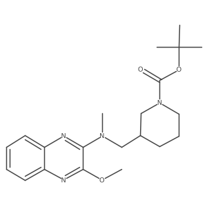 tert-Butyl 3-(((3-methoxyquinoxalin-2-yl)(methyl)amino)methyl)piperidine-1-carboxylate结构式