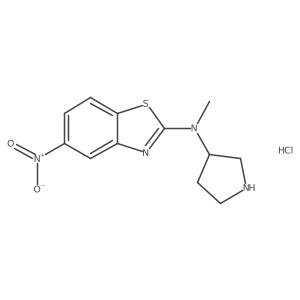 (S)-N-methyl-5-nitro-N-(pyrrolidin-3-yl)benzo[d]thiazol-2-amine hydrochloride结构式