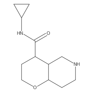 (4R,4aS,8aR)-N-cyclopropyloctahydro-2H-pyrano[3,2-c]pyridine-4-carboxamide结构式