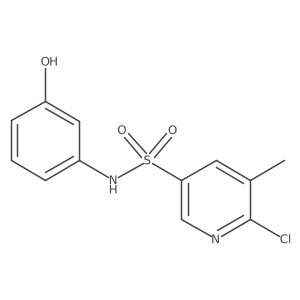 6-chloro-N-(3-hydroxyphenyl)-5-methylpyridine-3-sulfonamide Structure