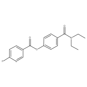 [4-(Diethylcarbamoyl)phenyl] 6-fluoropyridine-3-carboxylate Structure