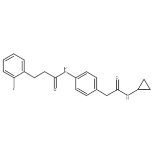 N-(4-(2-(cyclopropylamino)-2-oxoethyl)phenyl)-3-(2-fluorophenyl)propanamide结构式