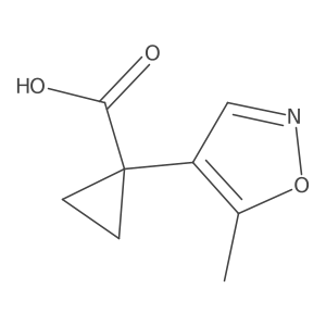 1-(5-Methylisoxazol-4-yl)cyclopropane-1-carboxylic acid结构式