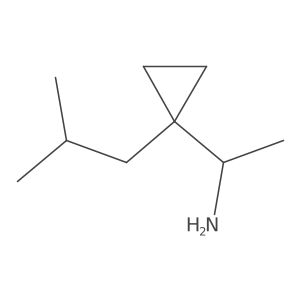 1-[1-(2-Methylpropyl)cyclopropyl]ethan-1-amine Structure