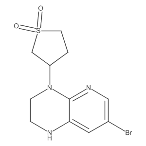 3-(7-Bromo-2,3-dihydropyrido[2,3-b]pyrazin-4(1H)-yl)tetrahydrothiophene 1,1-dioxide Structure