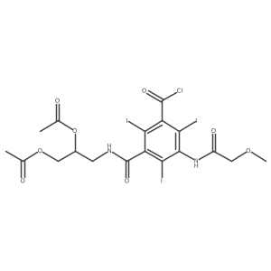3-[[[2,3-Bis(acetyloxy)propyl]amino]carbonyl]-2,4,6-triiodo-5-[(2-methoxyacetyl)amino]benzoyl chloride Structure