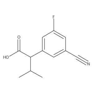 2-(3-Cyano-5-fluorophenyl)-3-methylbutanoic acid结构式