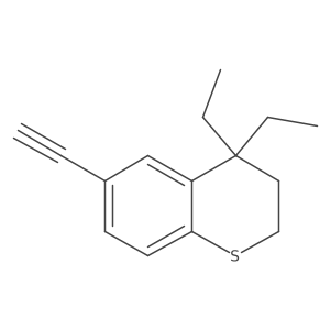 4,4-Diethylthiochroman-6-yl acetylene结构式
