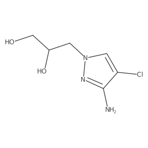 3-(3-amino-4-chloro-1H-pyrazol-1-yl)propane-1,2-diol结构式