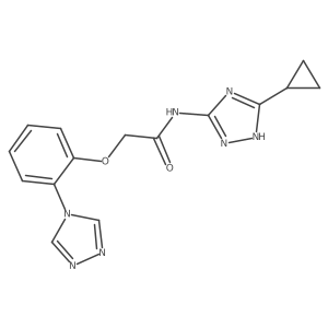 N-(3-cyclopropyl-1H-1,2,4-triazol-5-yl)-2-[2-(4H-1,2,4-triazol-4-yl)phenoxy]acetamide Structure