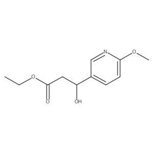Ethyl 3-Hydroxy-3-(6-methoxy-3-pyridyl)propanoate结构式