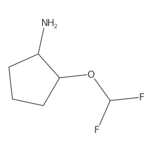 2-(Difluoromethoxy)cyclopentan-1-amine结构式