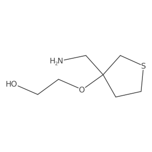 2-{[3-(Aminomethyl)thiolan-3-yl]oxy}ethan-1-ol结构式