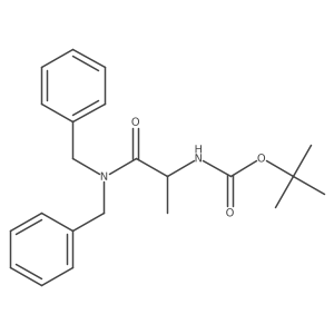 Tert-butyl (1S)-2-(dibenzylamino)-1-methyl-2-oxoethylcarbamate结构式