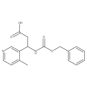 (3R)-3-{[(benzyloxy)carbonyl]amino}-3-(4-methylpyridin-3-yl)propanoic acid结构式