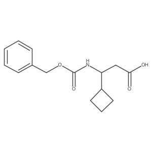 (3R)-3-{[(benzyloxy)carbonyl]amino}-3-cyclobutylpropanoic acid Structure