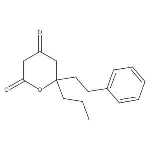 6-(2-phenylethyl)-6-propyldihydro-2H-pyran-2,4(3H)-dione结构式