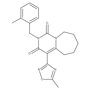 2-(2-methylbenzyl)-4-(5-methyl-1,2,4-oxadiazol-3-yl)-6,7,8,9-tetrahydropyrimido[1,6-a]azepine-1,3(2H,5H)-dione结构式