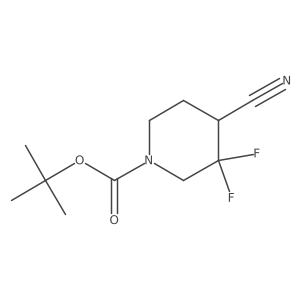 tert-Butyl 4-cyano-3,3-difluoropiperidine-1-carboxylate结构式