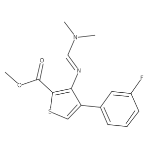 methyl 3-{[(1E)-(dimethylamino)methylene]amino}-4-(3-fluorophenyl)thiophene-2-carboxylate Structure