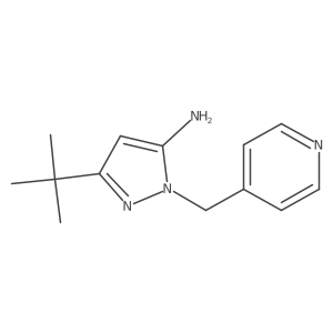 3-tert-butyl-1-(pyridin-4-ylmethyl)-1H-pyrazol-5-amine结构式