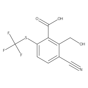 Benzoic acid, 3-cyano-2-(hydroxymethyl)-6-[(trifluoromethyl)thio]- Structure