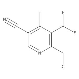 2-(Chloromethyl)-5-cyano-3-(difluoromethyl)-4-methylpyridine Structure
