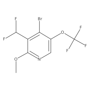 4-Bromo-3-(difluoromethyl)-2-methoxy-5-(trifluoromethoxy)pyridine结构式