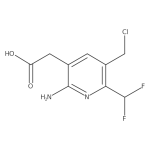 2-(2-Amino-5-(chloromethyl)-6-(difluoromethyl)pyridin-3-yl)acetic acid Structure