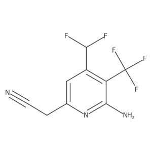 2-(6-Amino-4-(difluoromethyl)-5-(trifluoromethyl)pyridin-2-yl)acetonitrile Structure