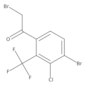 4'-Bromo-3'-chloro-2'-(trifluoromethyl)phenacyl bromide结构式