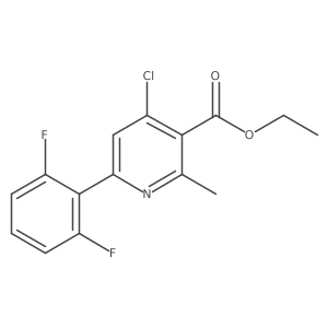 Ethyl 4-chloro-6-(2,6-difluorophenyl)-2-methyl-3-pyridinecarboxylate结构式