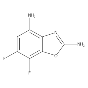 6,7-Difluoro-1,3-benzoxazole-2,4-diamine结构式