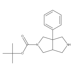 tert-Butyl 3a-phenylhexahydropyrrolo[3,4-c]pyrrole-2(1H)-carboxylate Structure