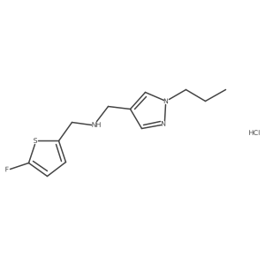 1-(5-fluoro-2-thienyl)-N-[(1-propyl-1H-pyrazol-4-yl)methyl]methanamine结构式