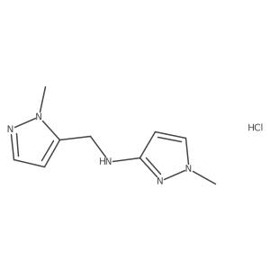 1-methyl-N-[(2-methylpyrazol-3-yl)methyl]pyrazol-3-amine;hydrochloride Structure