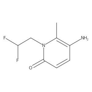 5-Amino-1-(2,2-difluoroethyl)-6-methyl-1,2-dihydropyridin-2-one结构式