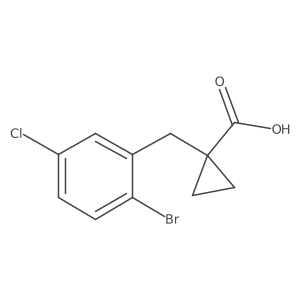 1-[(2-Bromo-5-chlorophenyl)methyl]cyclopropane-1-carboxylic acid Structure