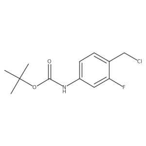 tert-butyl N-[4-(chloromethyl)-3-fluorophenyl]carbamate结构式