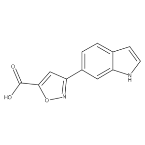 3-(1H-indol-6-yl)-1,2-oxazole-5-carboxylic acid结构式