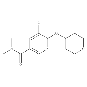 5-chloro-N,N-dimethyl-6-((tetrahydro-2H-pyran-4-yl)oxy)nicotinamide Structure