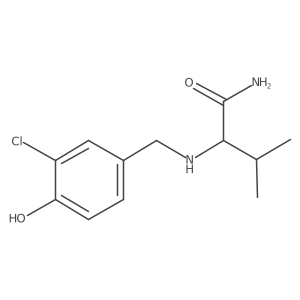 2-{[(3-Chloro-4-hydroxyphenyl)methyl]amino}-3-methylbutanamide结构式