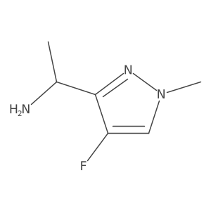 (S)-1-(4-Fluoro-1-methyl-1H-pyrazol-3-YL)ethan-1-amine结构式
